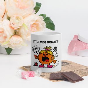 Little Miss Gobshite White glossy mug